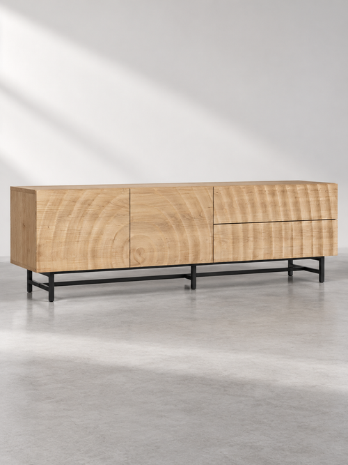 Meuble TV bas texturé 3D 180 cm – vue 2