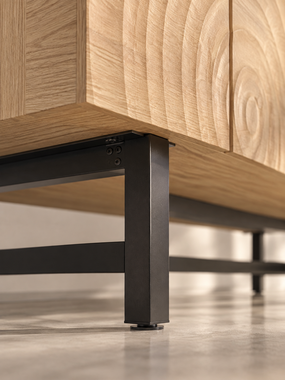 Meuble TV bas texturé 3D 180 cm – vue 4