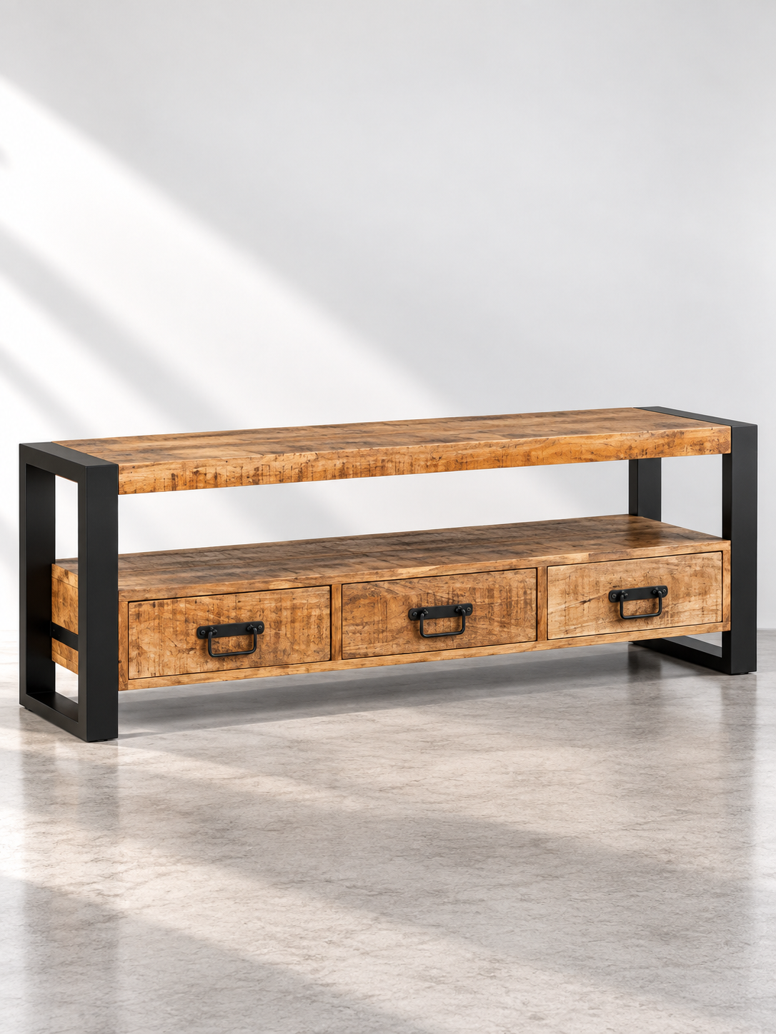Meuble TV manguier massif 120 cm – vue 2