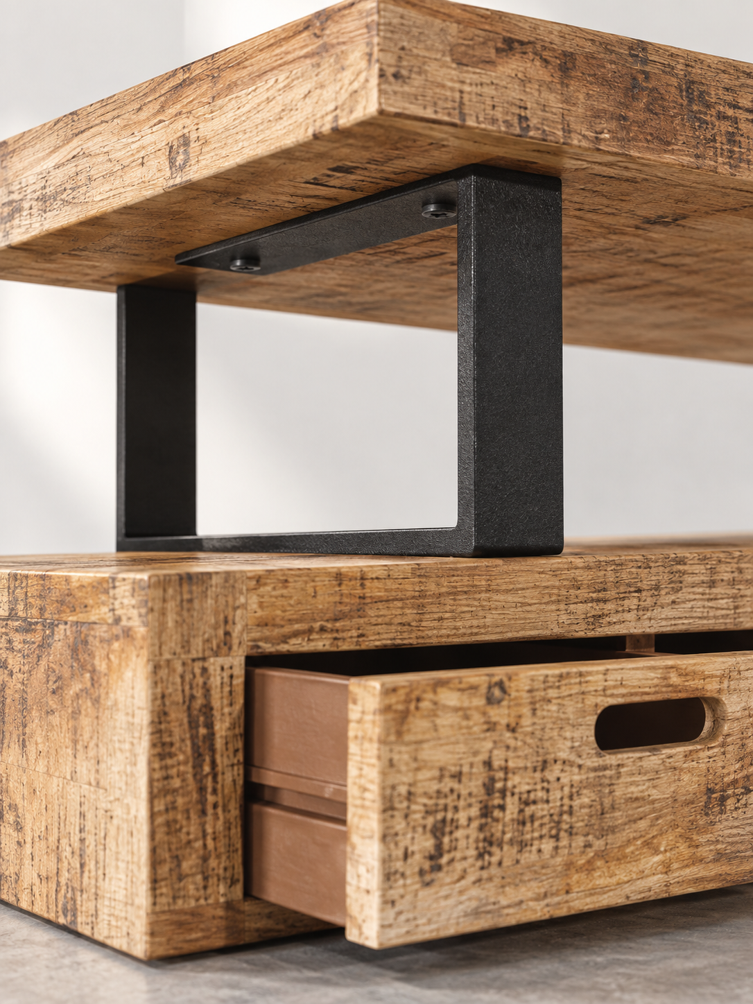 Meuble TV extensible manguier massif 118 à 200 cm – vue 4