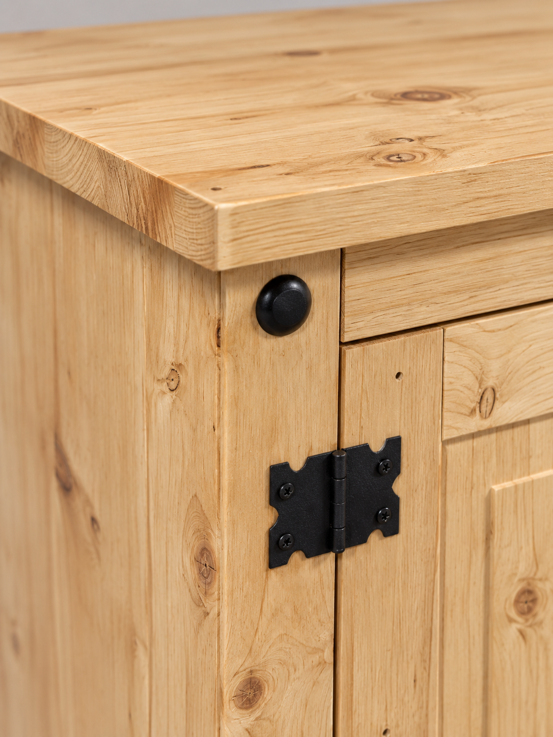 Meuble TV pin massif 100 cm – vue 3
